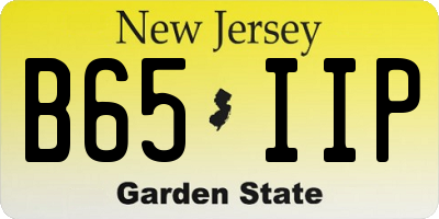 NJ license plate B65IIP