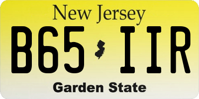 NJ license plate B65IIR