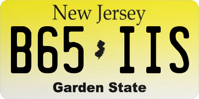NJ license plate B65IIS