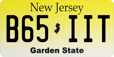 NJ license plate B65IIT