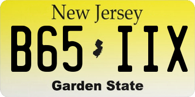NJ license plate B65IIX