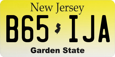 NJ license plate B65IJA