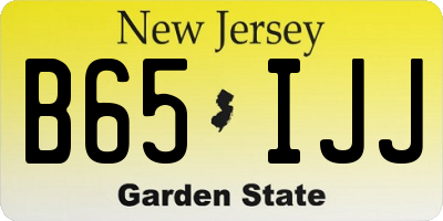 NJ license plate B65IJJ