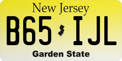 NJ license plate B65IJL