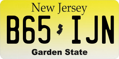 NJ license plate B65IJN