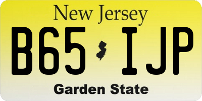 NJ license plate B65IJP