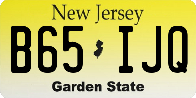 NJ license plate B65IJQ