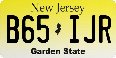 NJ license plate B65IJR