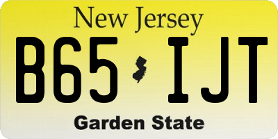NJ license plate B65IJT