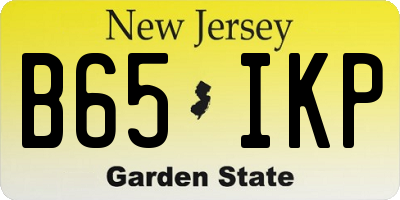 NJ license plate B65IKP