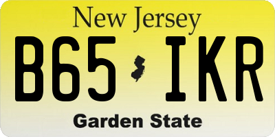 NJ license plate B65IKR