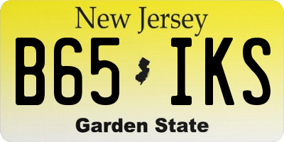 NJ license plate B65IKS