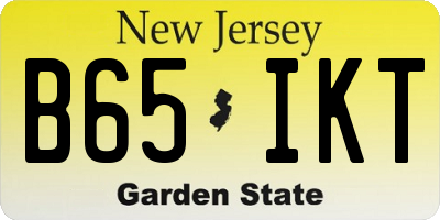 NJ license plate B65IKT