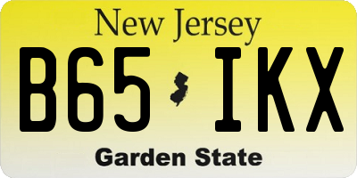 NJ license plate B65IKX