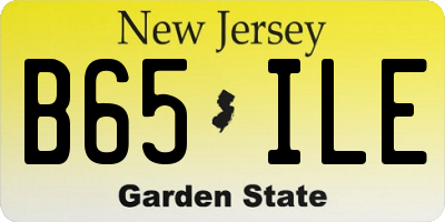NJ license plate B65ILE