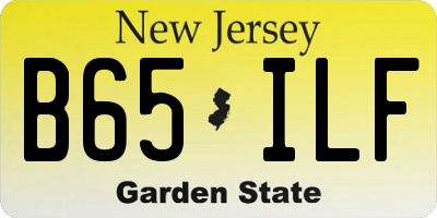 NJ license plate B65ILF