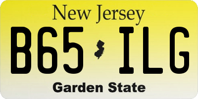 NJ license plate B65ILG