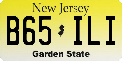 NJ license plate B65ILI