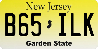 NJ license plate B65ILK