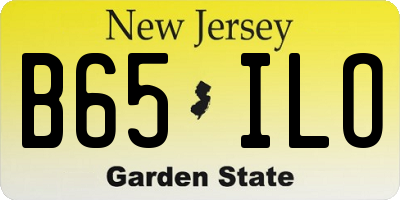 NJ license plate B65ILO