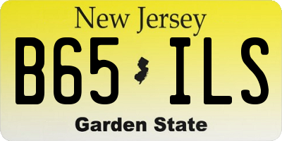 NJ license plate B65ILS