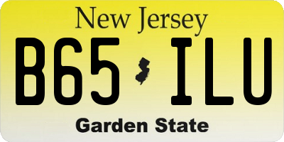 NJ license plate B65ILU