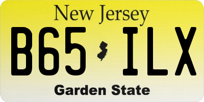 NJ license plate B65ILX