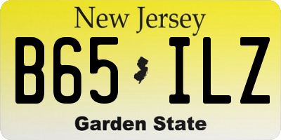 NJ license plate B65ILZ