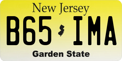 NJ license plate B65IMA
