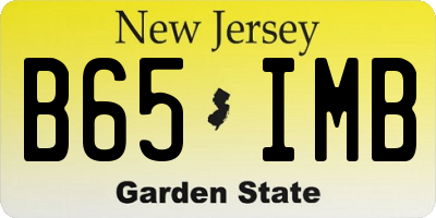 NJ license plate B65IMB
