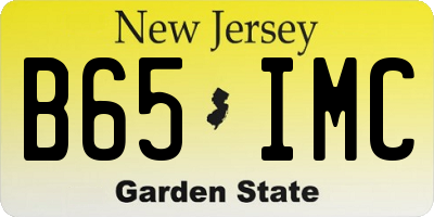 NJ license plate B65IMC