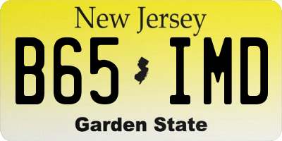 NJ license plate B65IMD