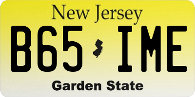 NJ license plate B65IME