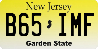 NJ license plate B65IMF