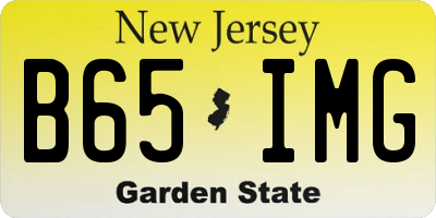 NJ license plate B65IMG
