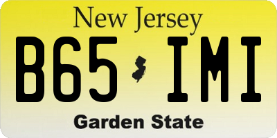 NJ license plate B65IMI
