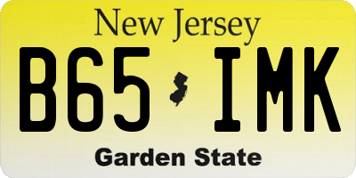 NJ license plate B65IMK