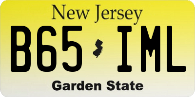 NJ license plate B65IML