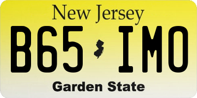 NJ license plate B65IMO