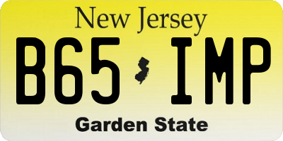 NJ license plate B65IMP