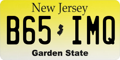 NJ license plate B65IMQ