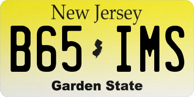 NJ license plate B65IMS
