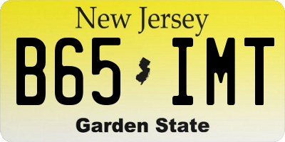 NJ license plate B65IMT