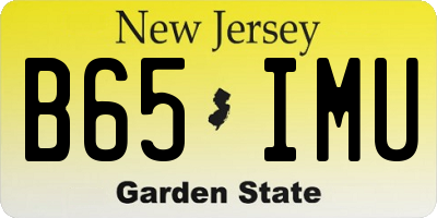 NJ license plate B65IMU