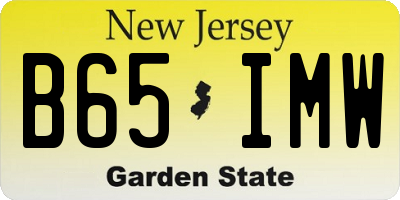 NJ license plate B65IMW