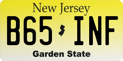 NJ license plate B65INF