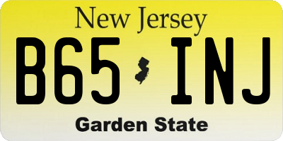 NJ license plate B65INJ