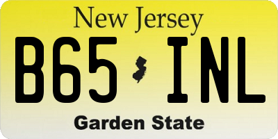 NJ license plate B65INL