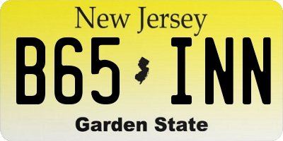 NJ license plate B65INN