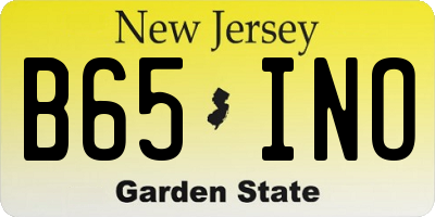 NJ license plate B65INO
